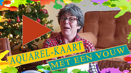 Aquarel-kaart met een vouw (VIDEO)